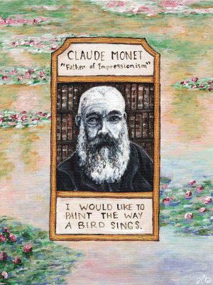 Illuminated Claude Monet ART PRINT