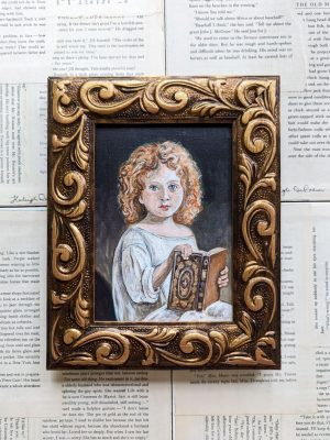ORIGINAL PAINTING: Copy of The Story Book by Bouguereau