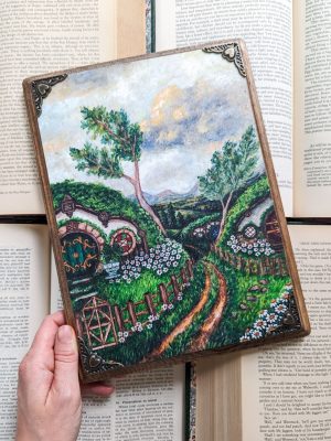 Rococo Hobbiton - Vintage-Inspired Wooden Wall Plaque