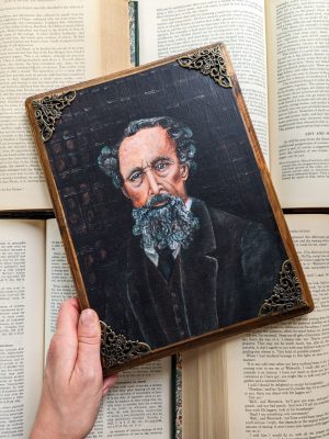 Charles Dickens - Vintage-Inspired Wooden Wall Plaque
