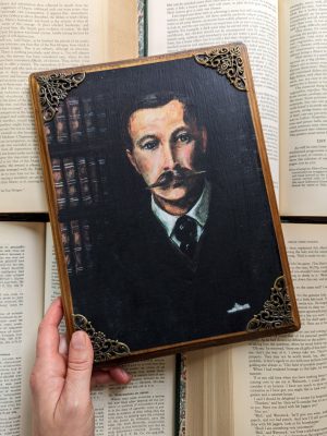 Sir Arthur Conan Doyle - Vintage-Inspired Wooden Wall Plaque