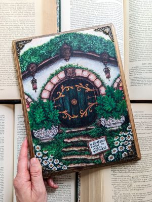 Bilbo's Door - Vintage-Inspired Wooden Wall Plaque