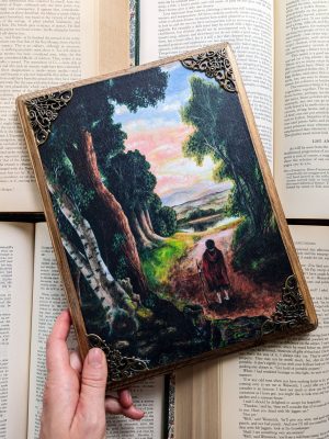 The Road Goes On - Vintage-Inspired Wooden Wall Plaque