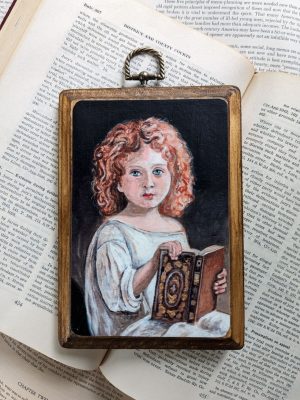 Bouguereau's The Story Book - Vintage-Inspired Mini Wooden Wall Plaque