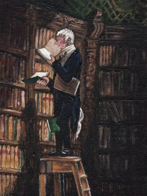Copy of The Bookworm by Carl Spitzweg ART PRINT