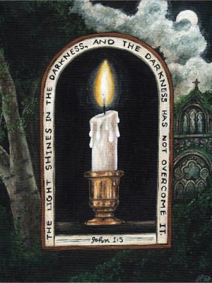 Illuminated John 1:5 ART PRINT