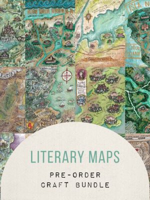 PRE-ORDER Literary Maps Craft Bundle - 12 Fabric Panels