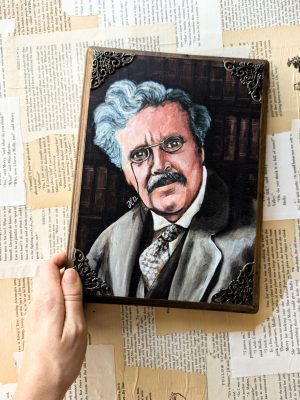 G.K. Chesterton - Vintage-Inspired Wooden Wall Plaque