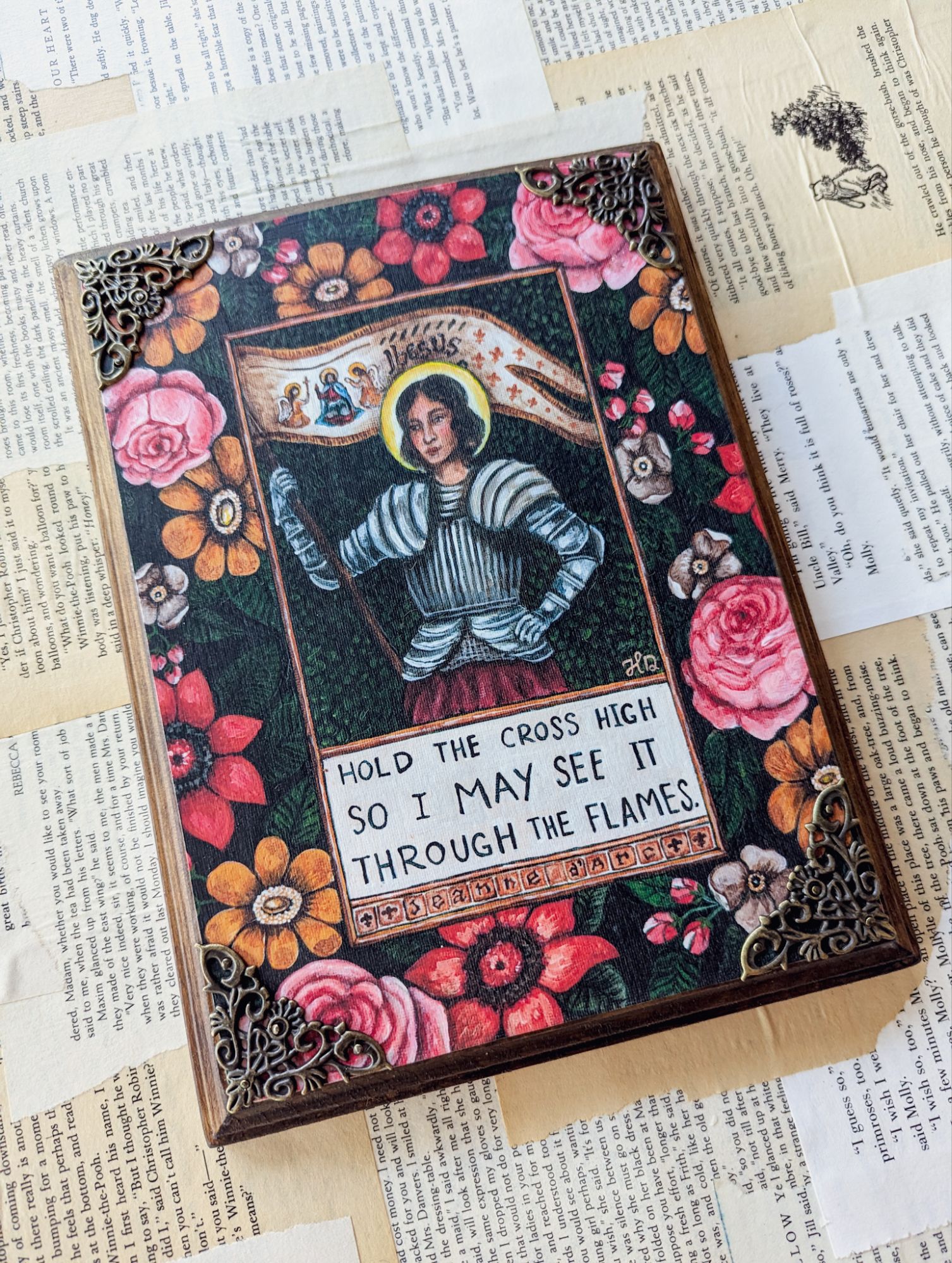 Joan of Arc - Vintage-Inspired Wooden Wall Plaque - Image 5
