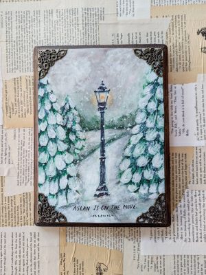 The Lamppost - Vintage-Inspired Wooden Wall Plaque