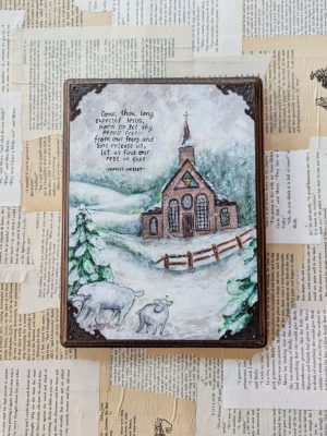 Come Thou Long Expected Jesus - Vintage-Inspired Wooden Wall Plaque