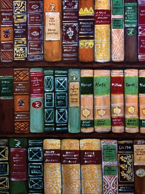 Home Library ART PRINT