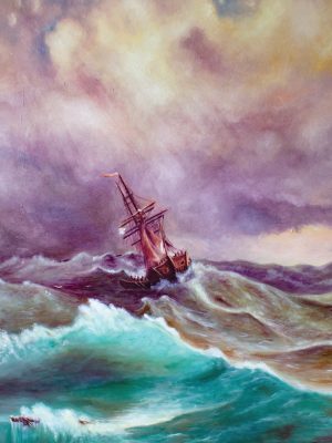 Ship on Stormy Seas after Ivan Aivazovsky ART PRINT